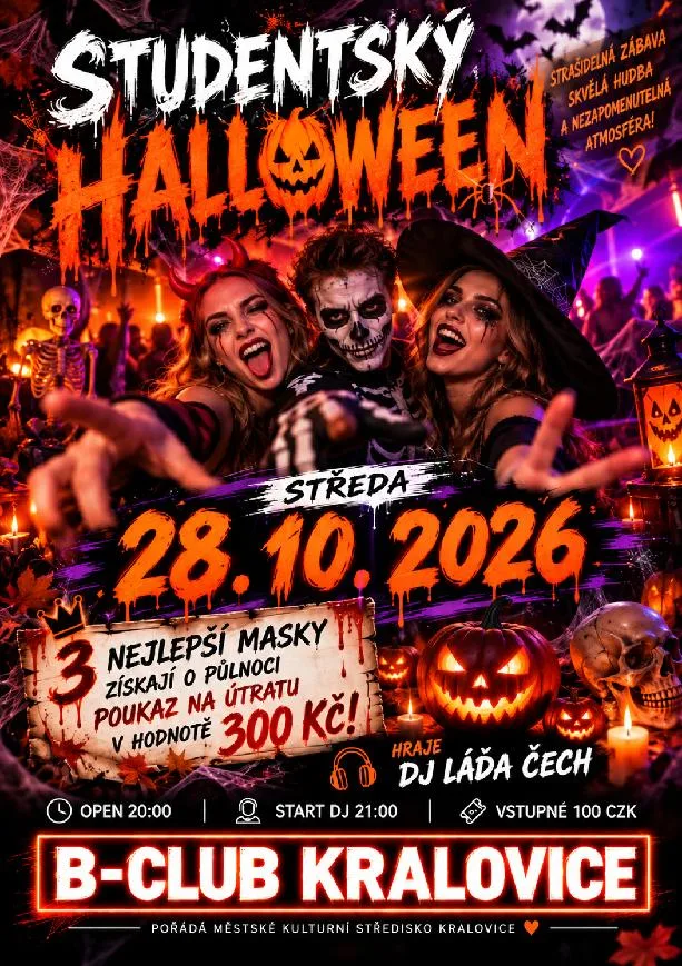 Plakát: STUDENSTKÝ HALLOWEEN