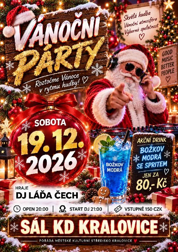 Plakát: VÁNOČNÍ PÁRTY 