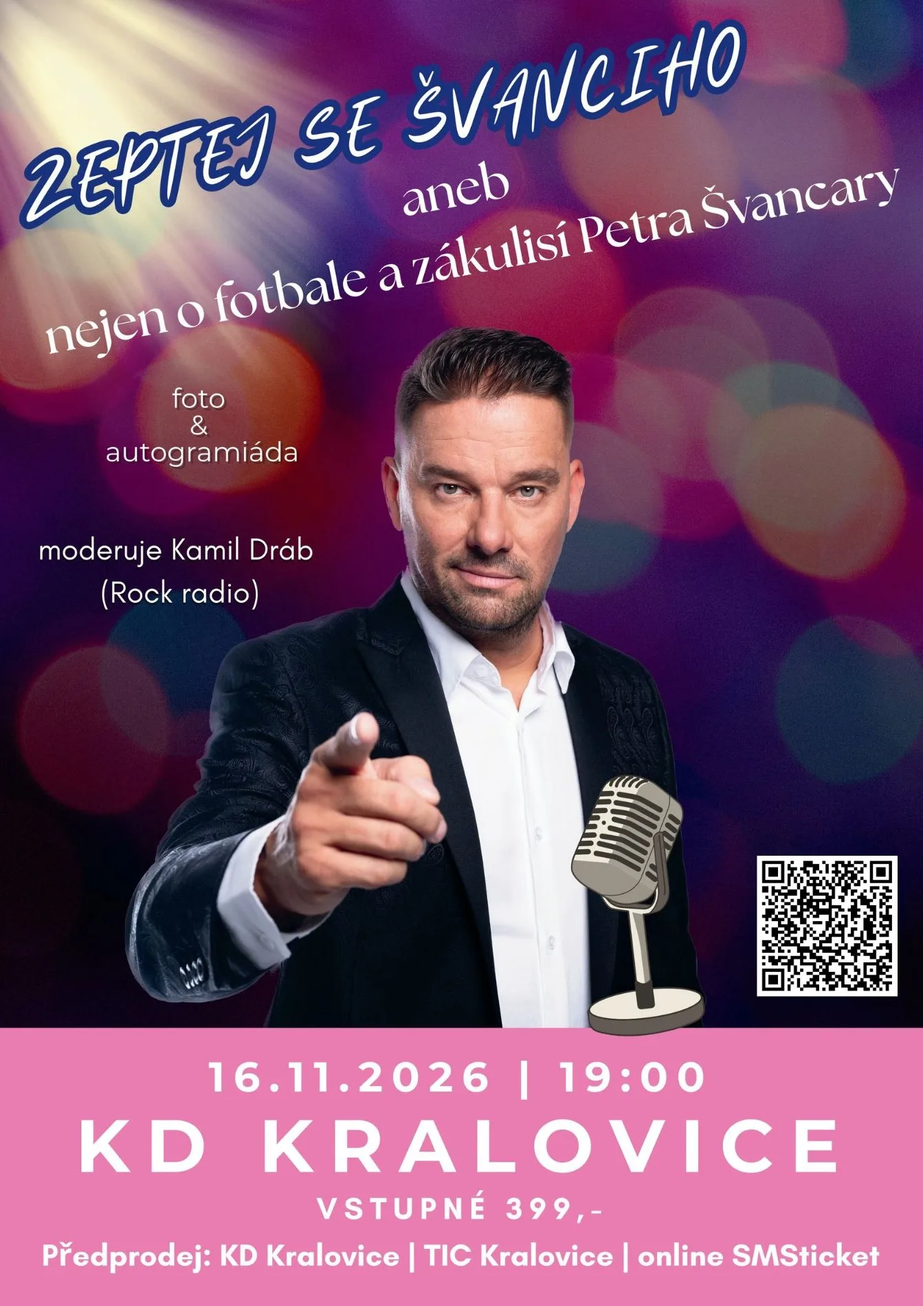 Plakát: Zeptej se Švanciho aneb Nejen o fotbale a zákulisí